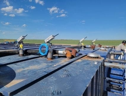 frac tank level monitoring solution